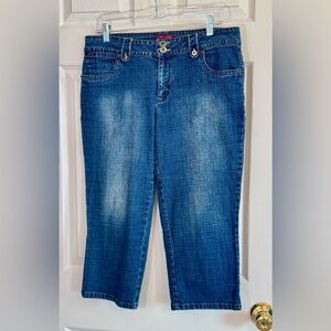 Vintage Westport Denim Dark Wash Jean Capris Jorts 20” Inseam Size 10